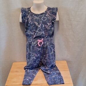 Wonder Nation Grey Unicorn Kids Pajamas in excellent used condition, 3T, cute!